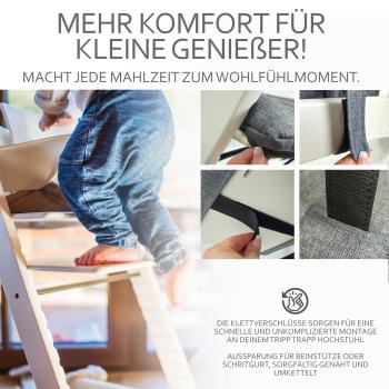 Preview: BAMBINIWELT Ersatzbezug für Stokke Tripp Trapp, MELIERT (rund)
